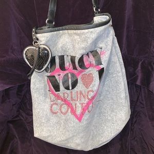 Juicy Couture bucket purse velvet grey